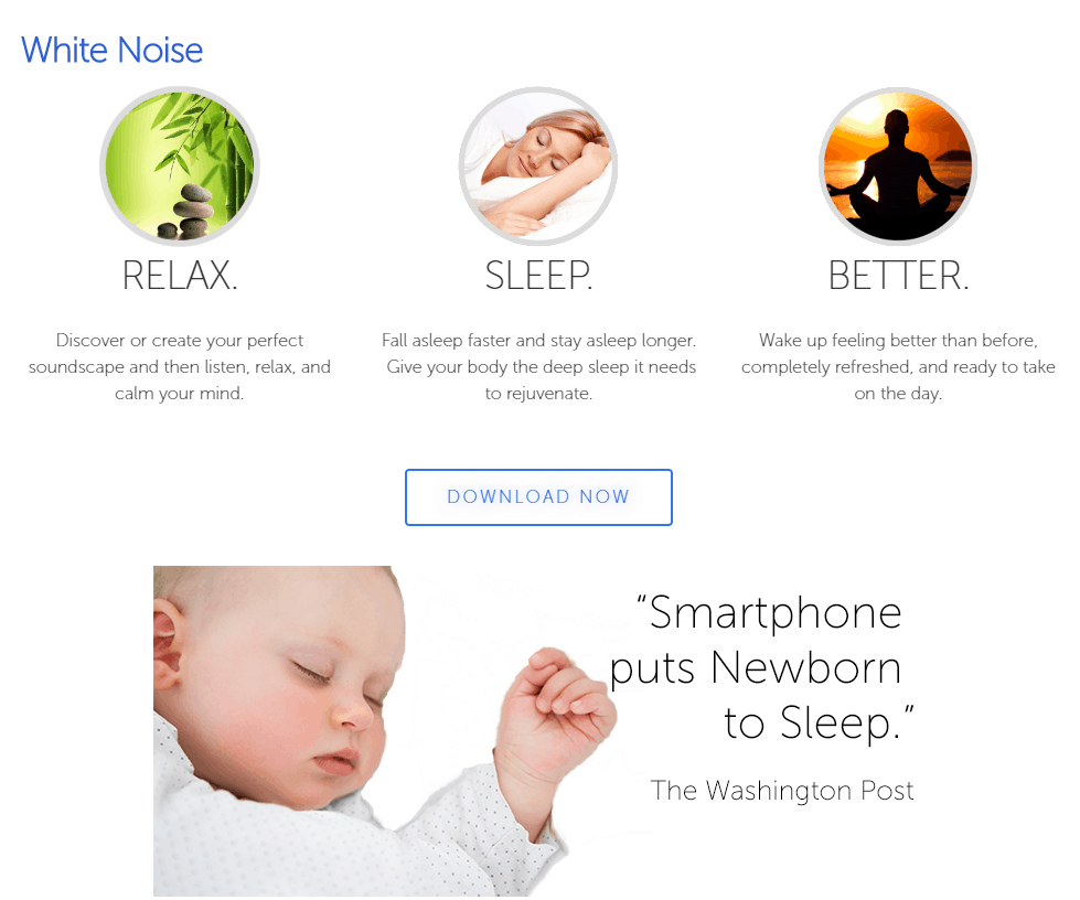 White noise app is one of  top tools for work at home moms